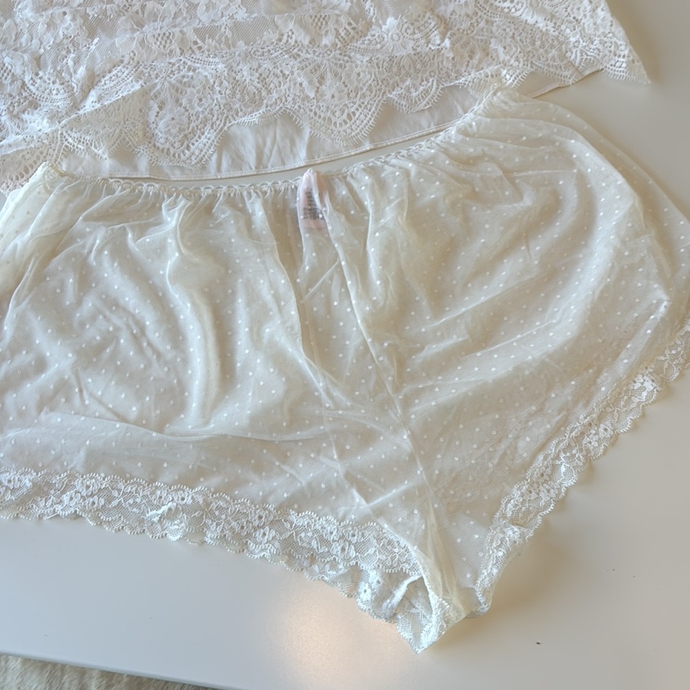 Victoria’s Secret | White Lace Tank (L) and Boyshort (XL) - Picture 7 of 11